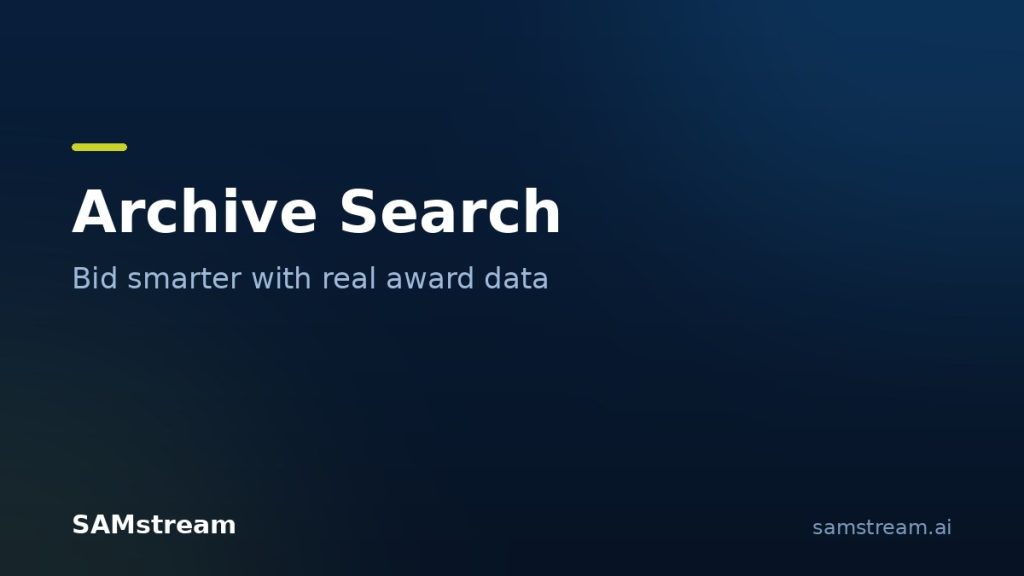 Archive Search: How to Use Past Contract Data to Bid Smarter