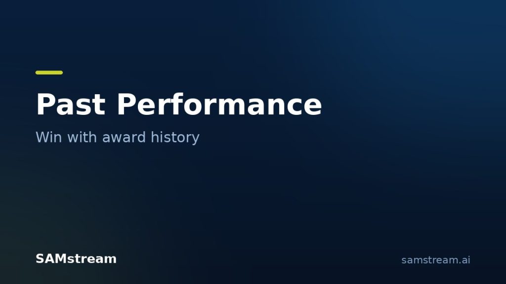 Past Performance: How to Use Award History to Win Your Next Bid
