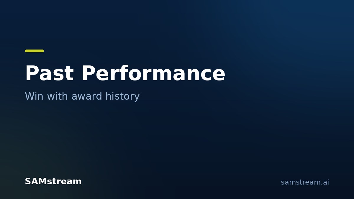 Past performance: win with award history