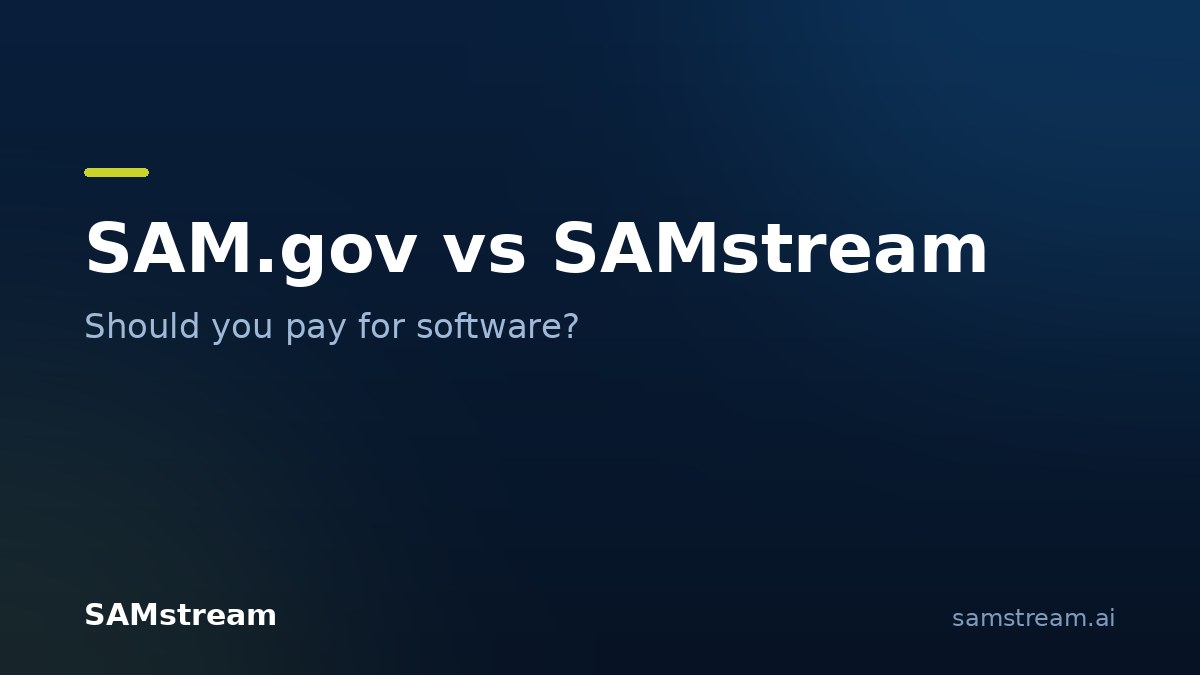 SAM.gov vs SAMstream comparison