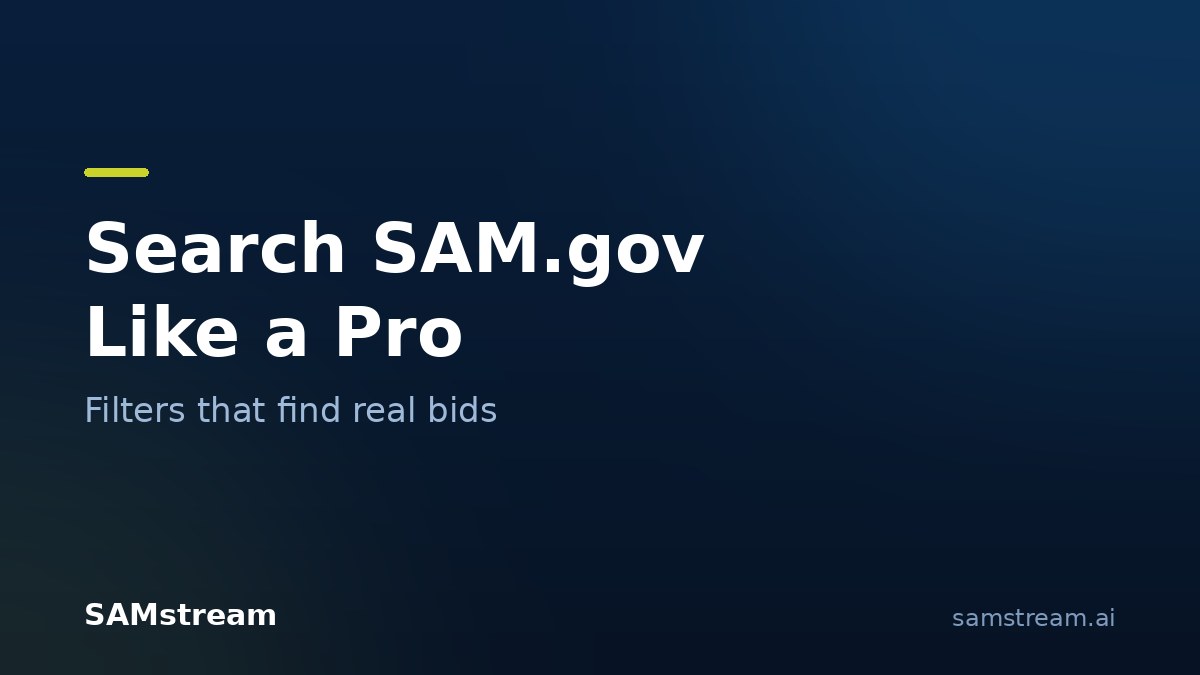How to search for government contracts on SAM.gov