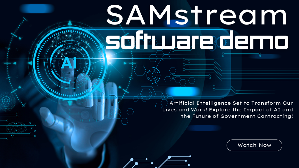 SAMstream software demo — tools that help you avoid SAM.gov registration mistakes